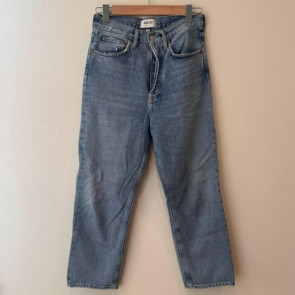 AGOLDE 90s Crop Mid Rise Loose Fit in Replica